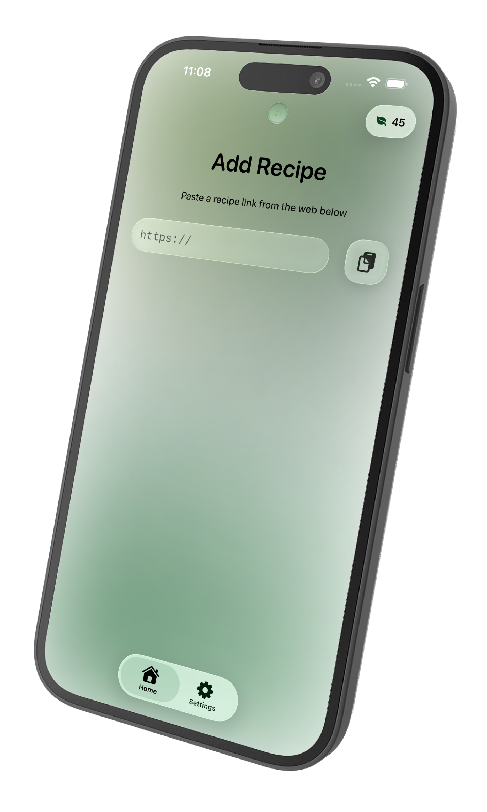 PeaPlate app showing a simplified recipe checklist
